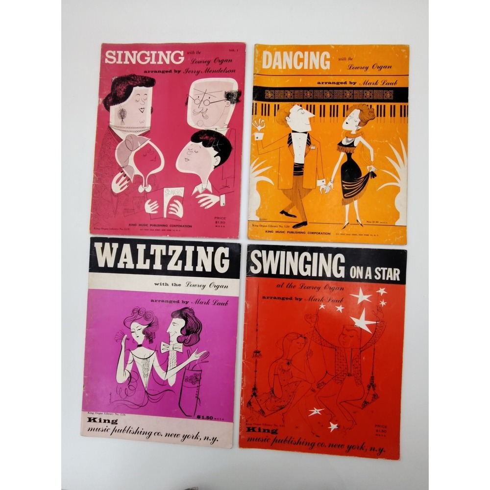 Lot-4‎ Music Dancing Swinging Sheet Books '59 '60 Waltzing Singing B45.1GU1976